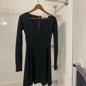 Diane Von Furstenberg Black Long Sleeve Dress